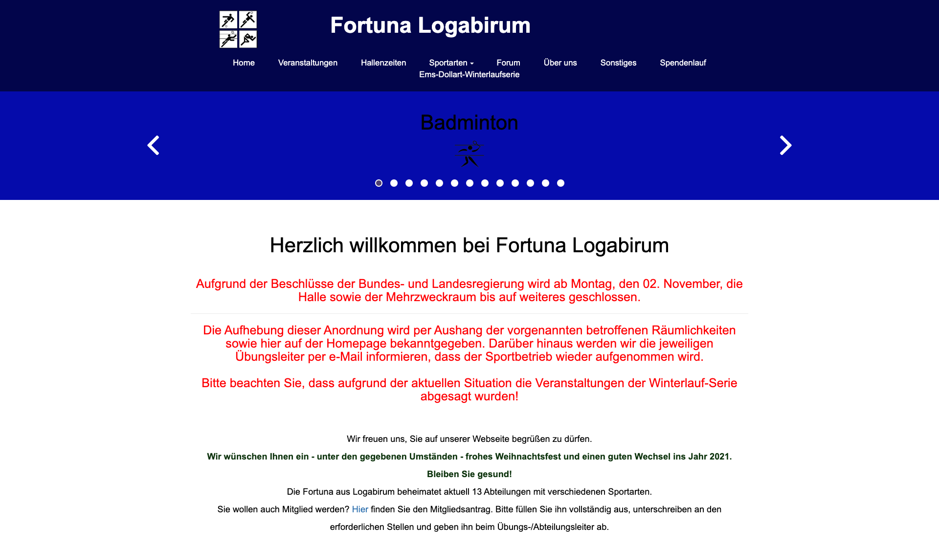 Eckdaten des Vereins Fortuna Logabirum