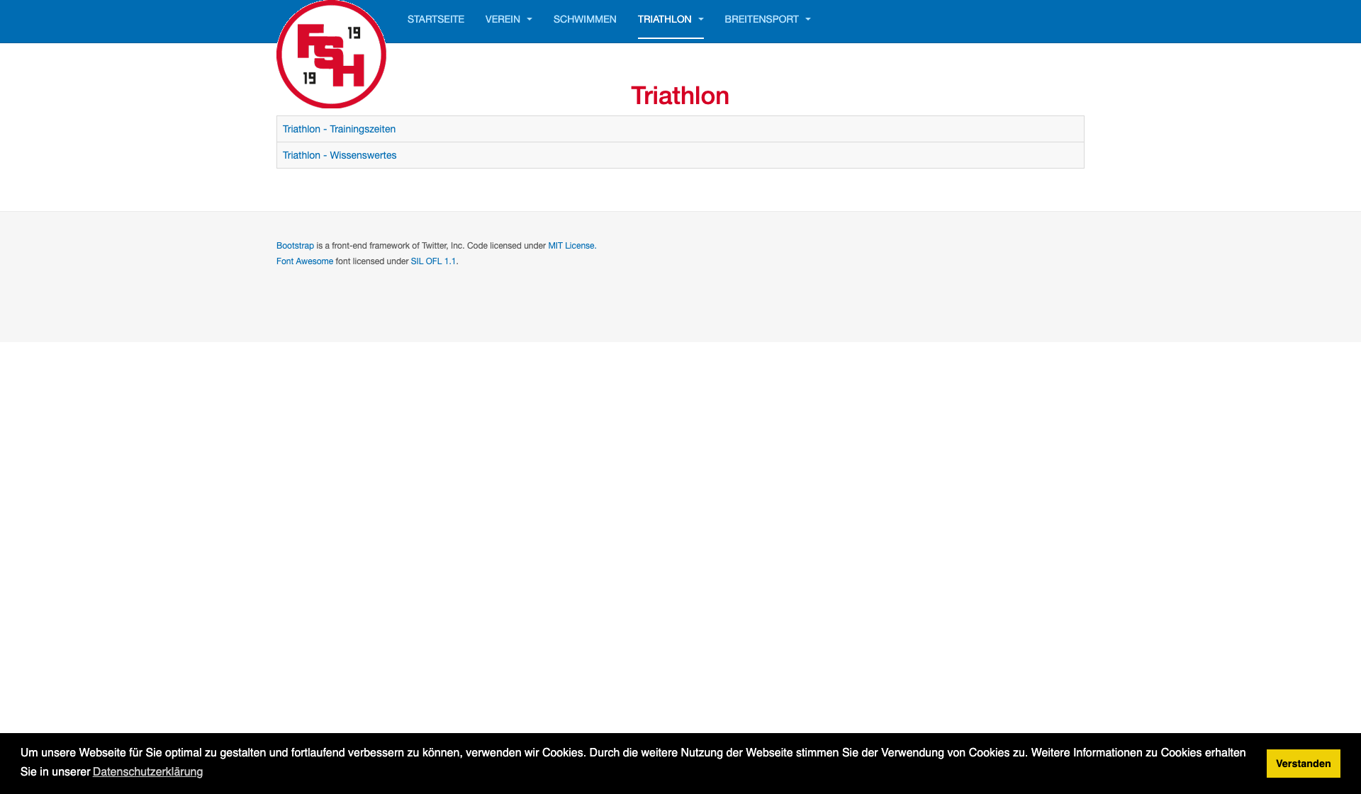 Eckdaten des Vereins Freie Schwimmer Hannover