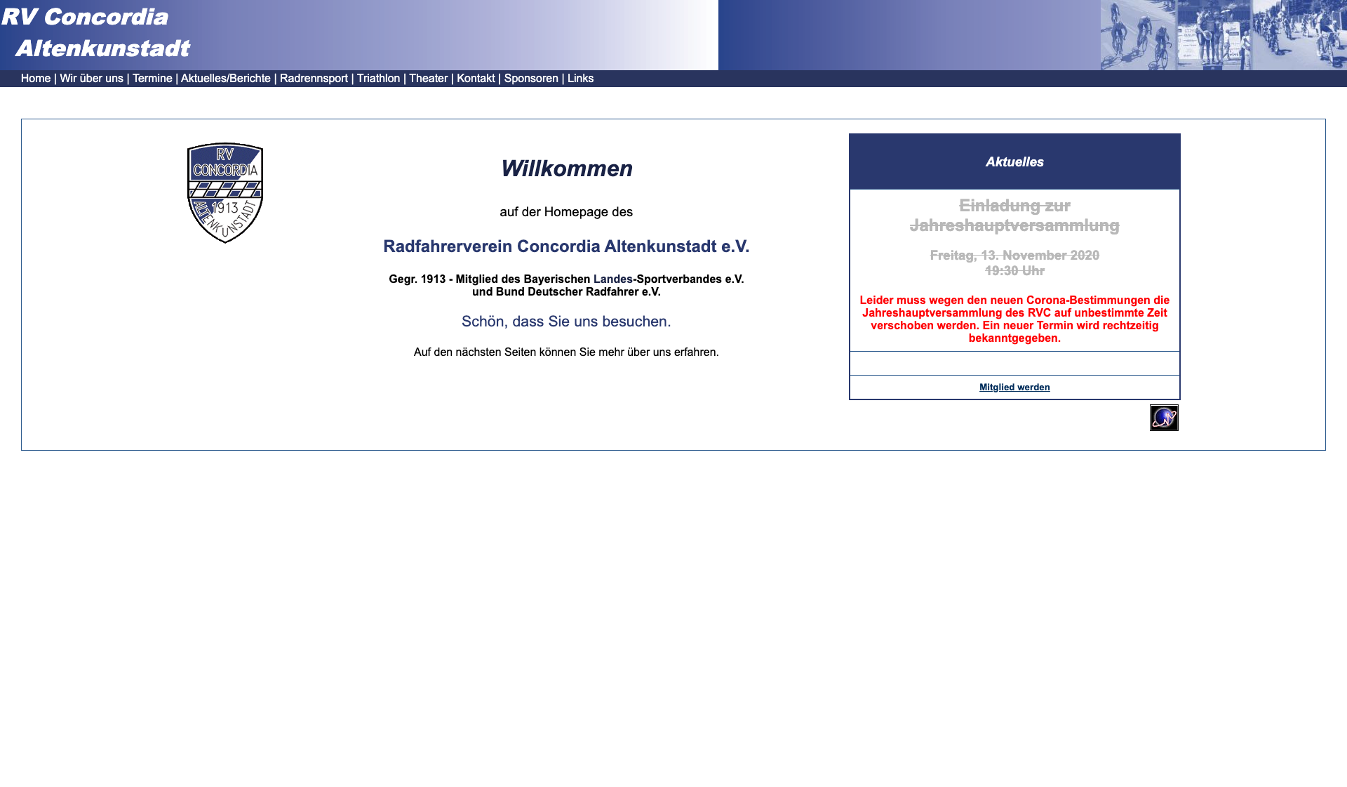 Eckdaten des Vereins RV Concordia Altenkunstadt