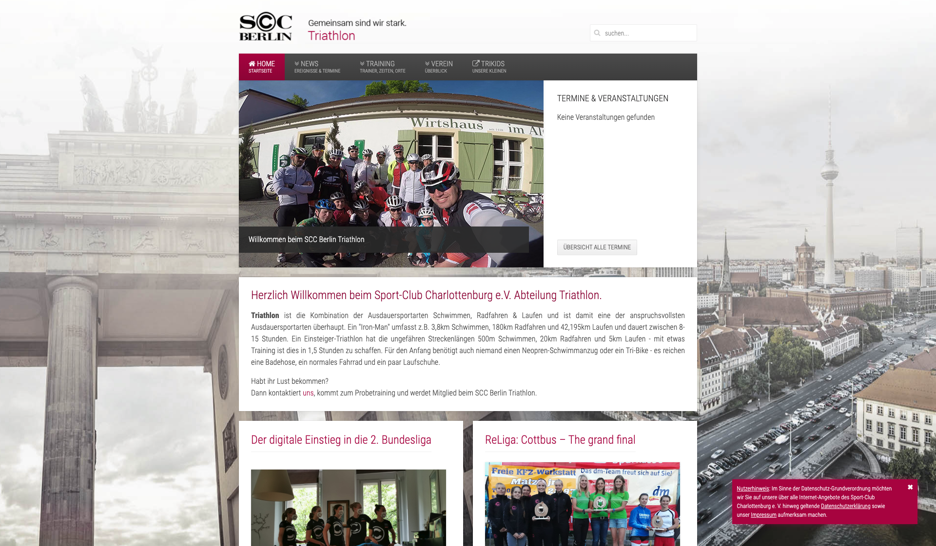 Eckdaten des Vereins SCC Berlin