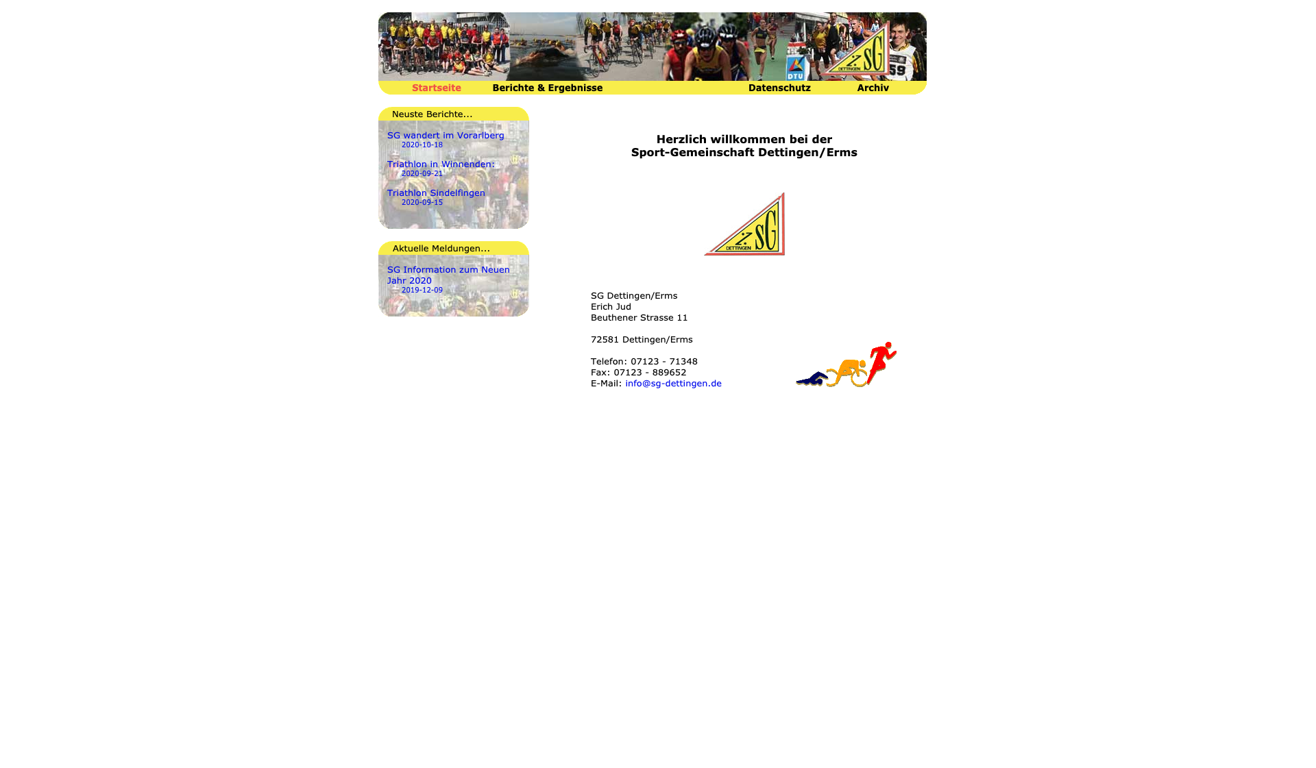 Eckdaten des Vereins SG Dettingen/Erms