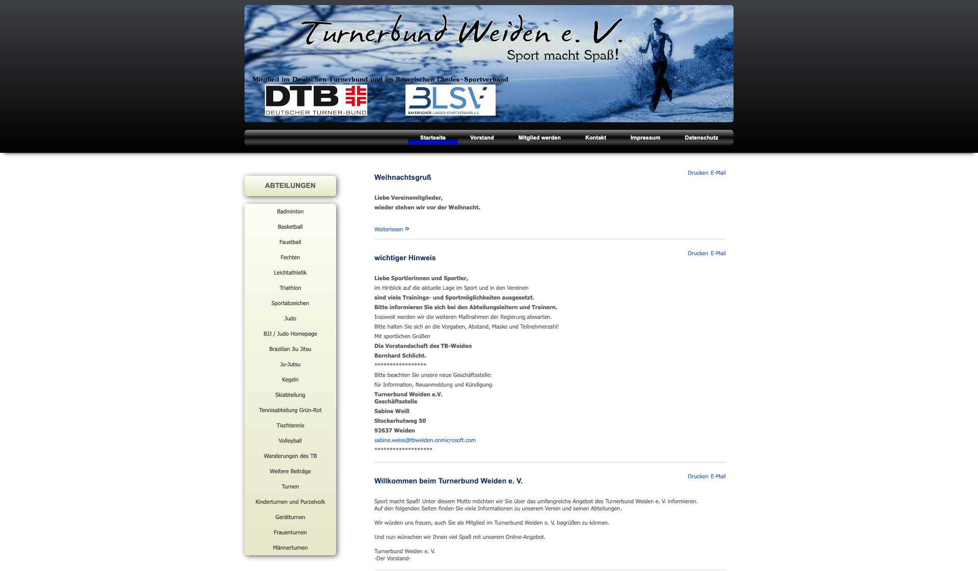 Eckdaten des Vereins Turnerbund Weiden e.V.