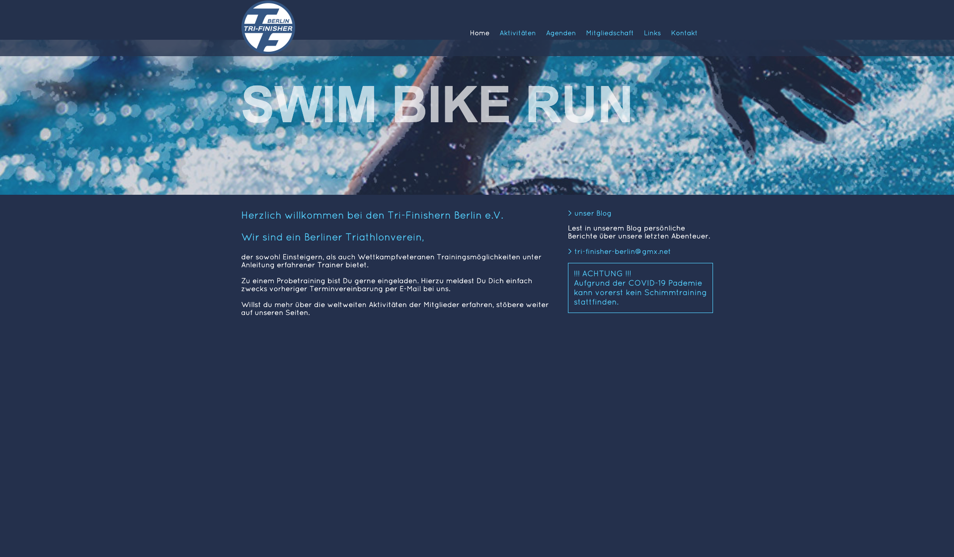 Eckdaten des Vereins Tri Finisher Berlin