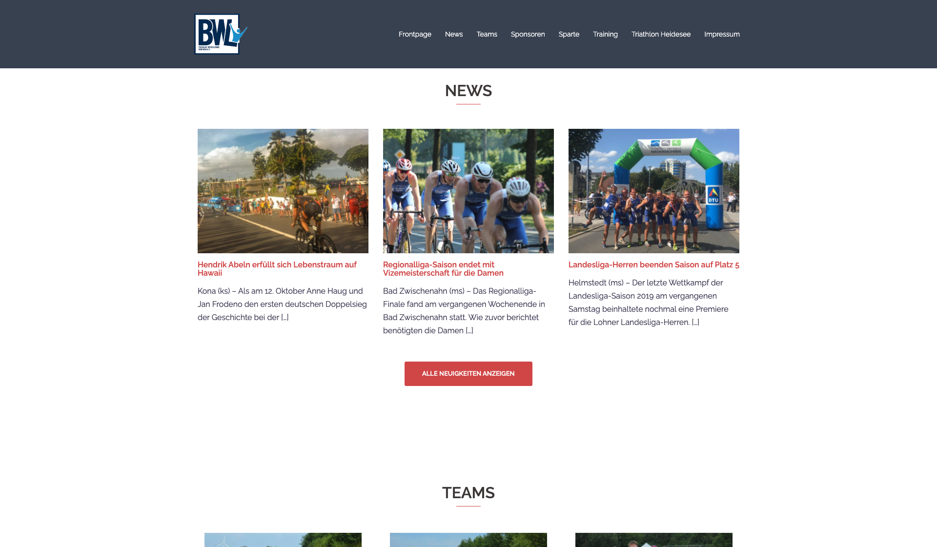 Eckdaten des Vereins TuS Blau Weiss Lohne