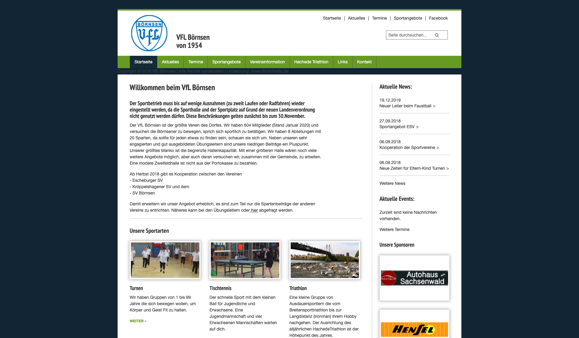 Eckdaten des Vereins VfL Börnsen