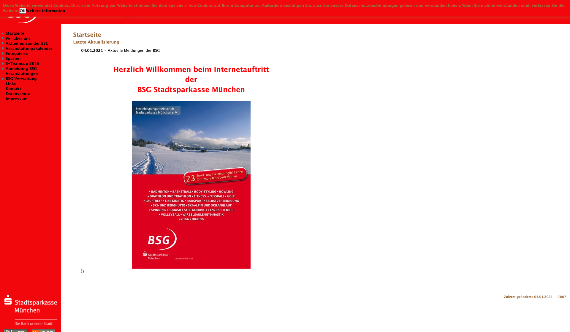 Eckdaten des Vereins BSG Stadtsparkasse München