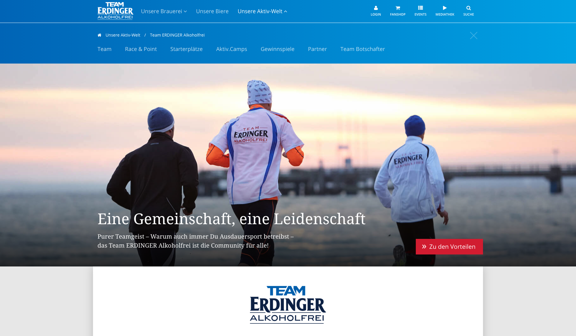 Eckdaten des Vereins Team Erdinger Alkoholfrei
