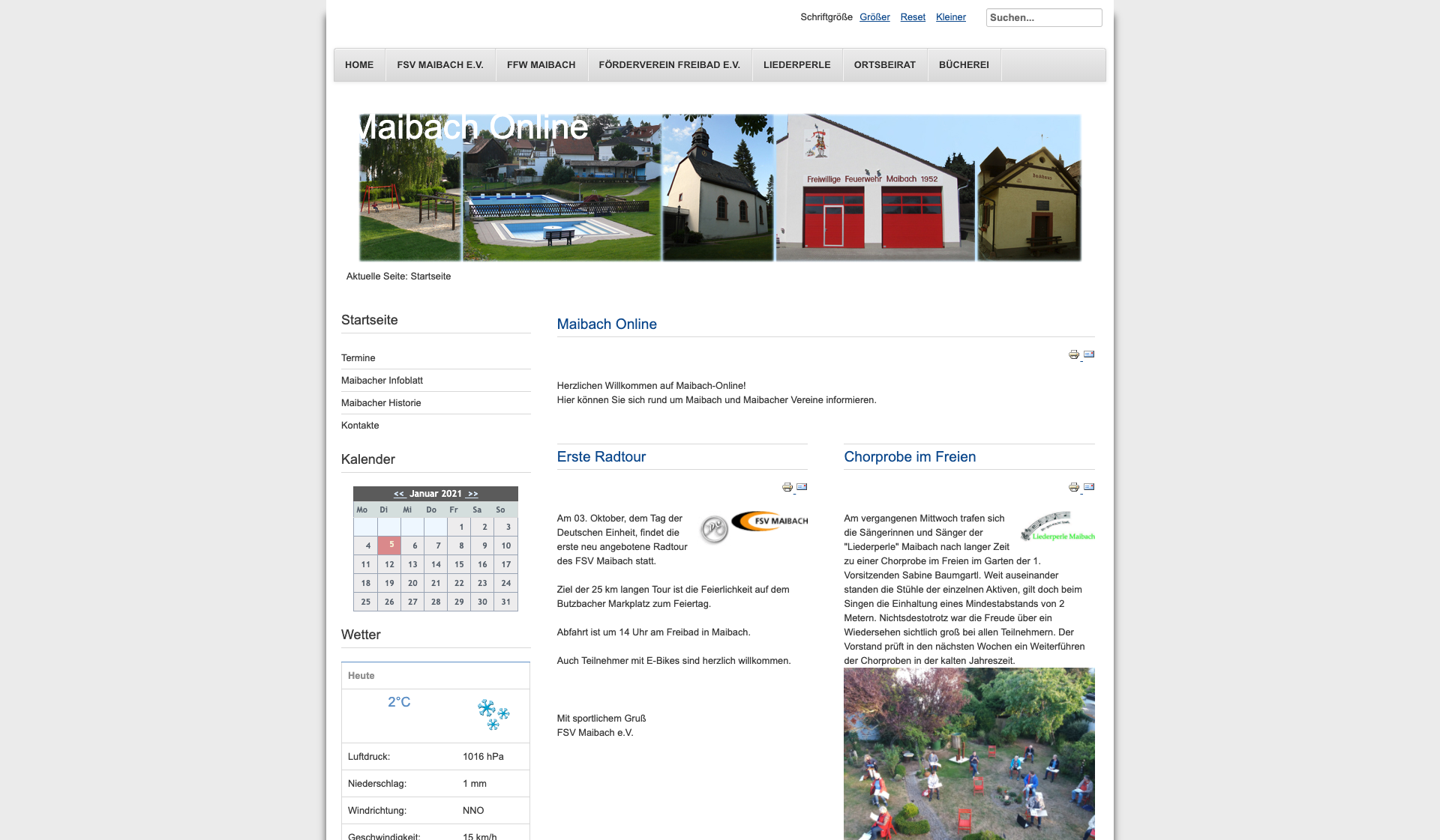 Eckdaten des Vereins Freizeitsportverein Maibach e.V.