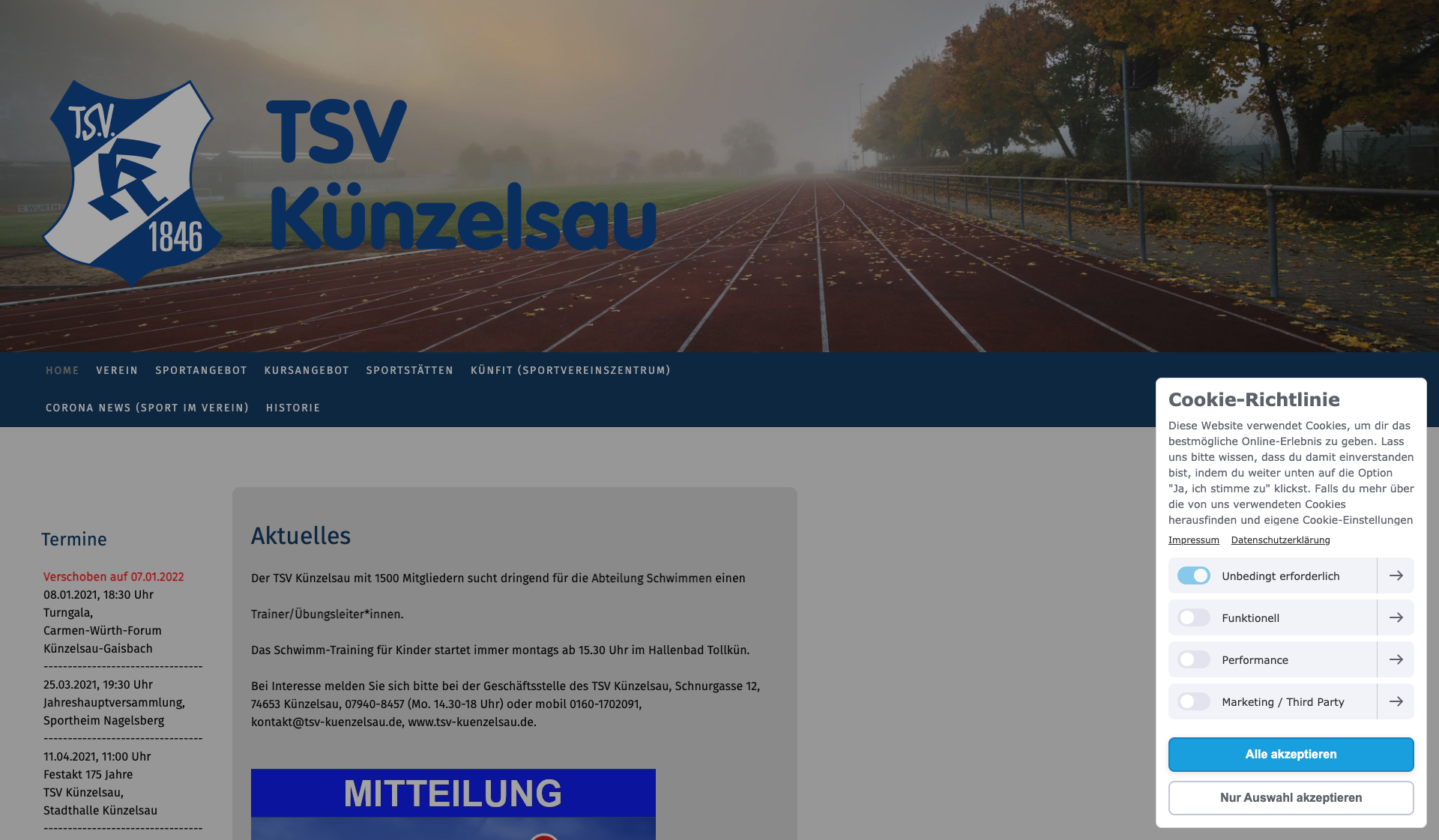 Eckdaten des Vereins TSV Künzelsau