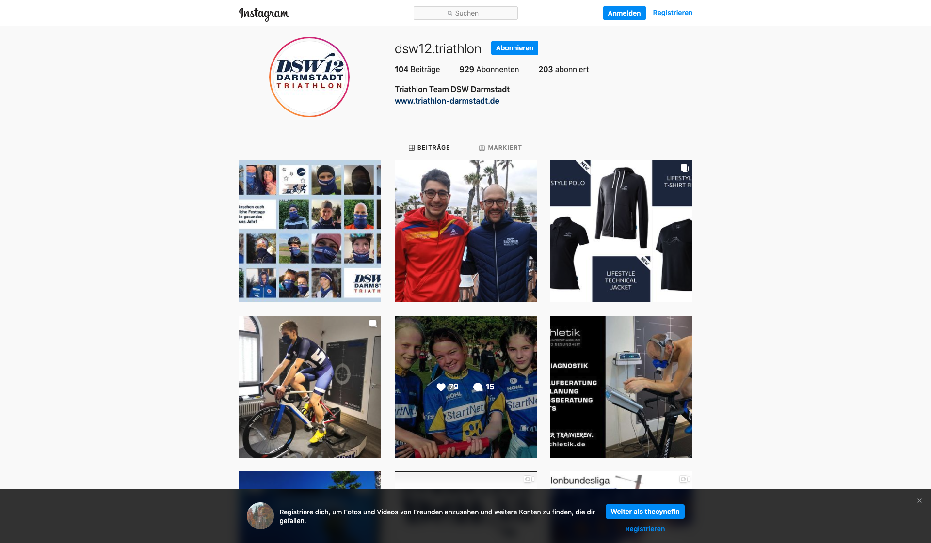 Eckdaten des Vereins Triathlon Team DSW Darmstadt