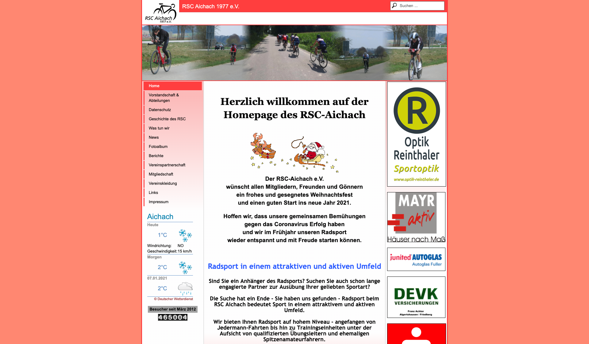 Eckdaten des Vereins Radsport-Club Aichach 1977 e.V.