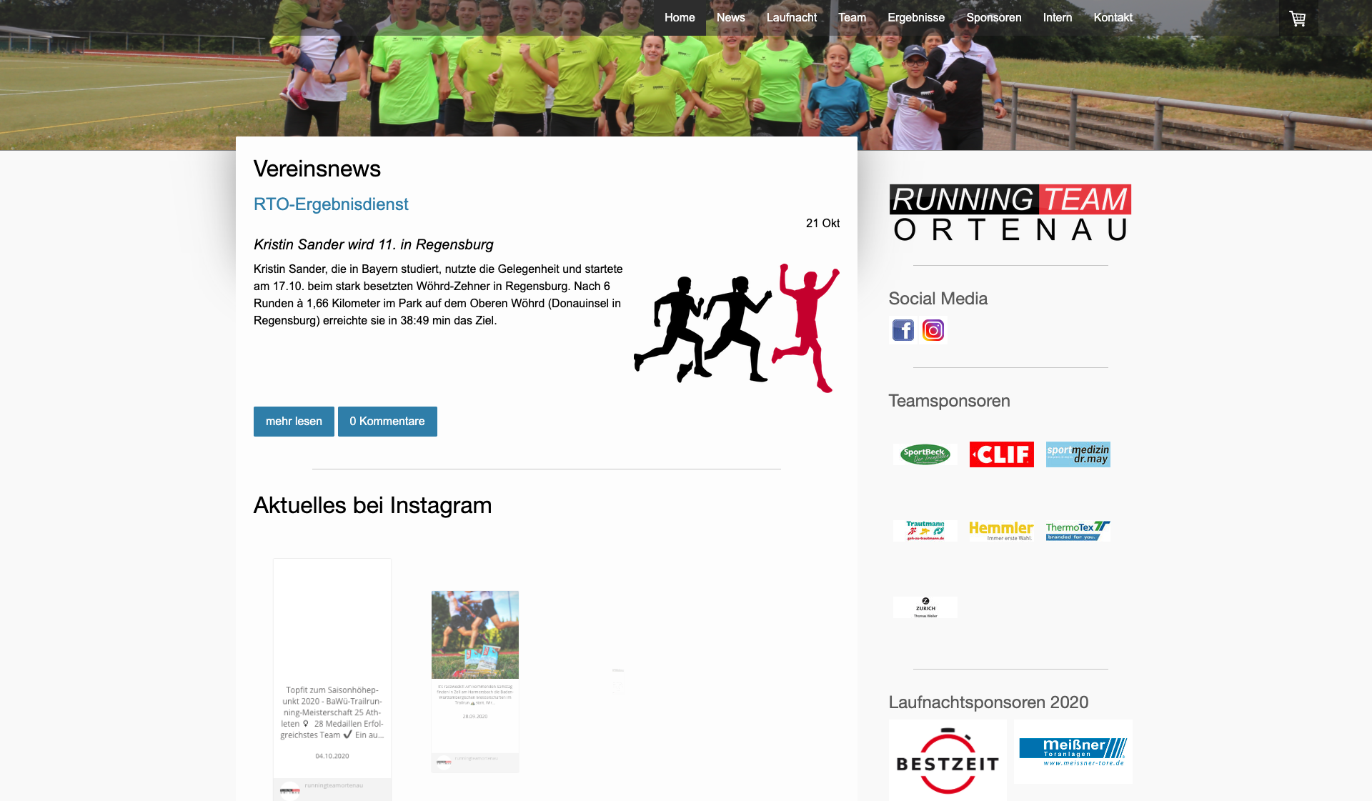 Eckdaten des Vereins Running Team Ortenau
