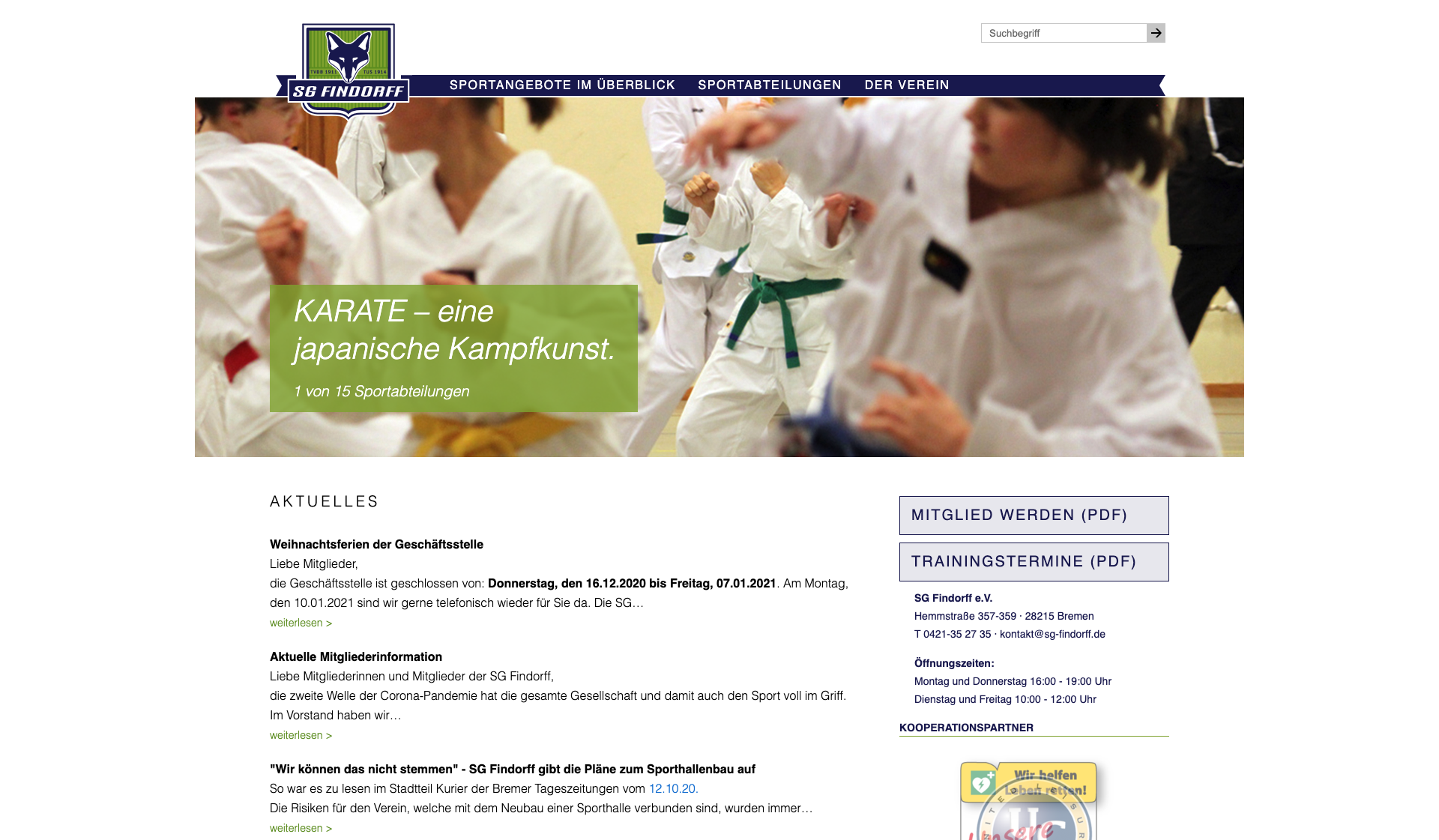 Eckdaten des Vereins SG Findorff-Bremen