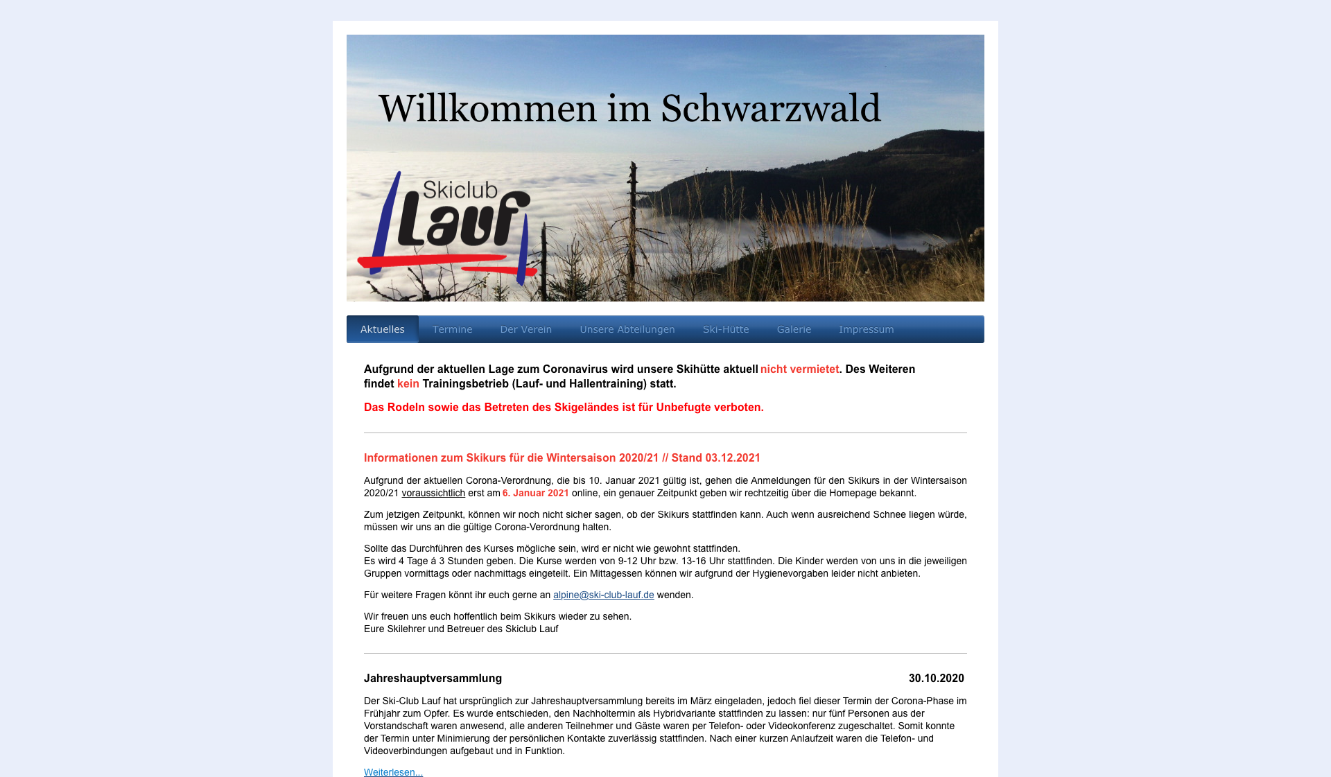 Eckdaten des Vereins SC Lauf