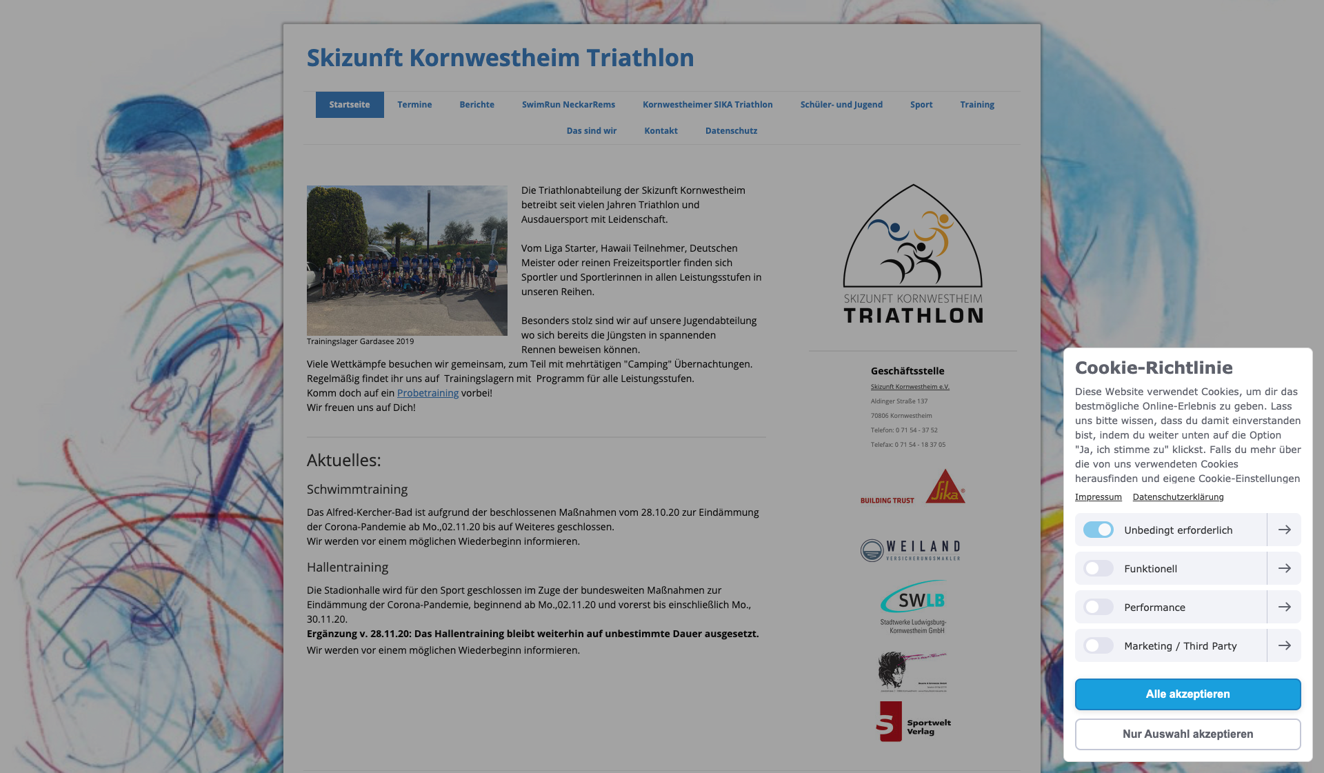 Eckdaten des Vereins SZ Kornwestheim