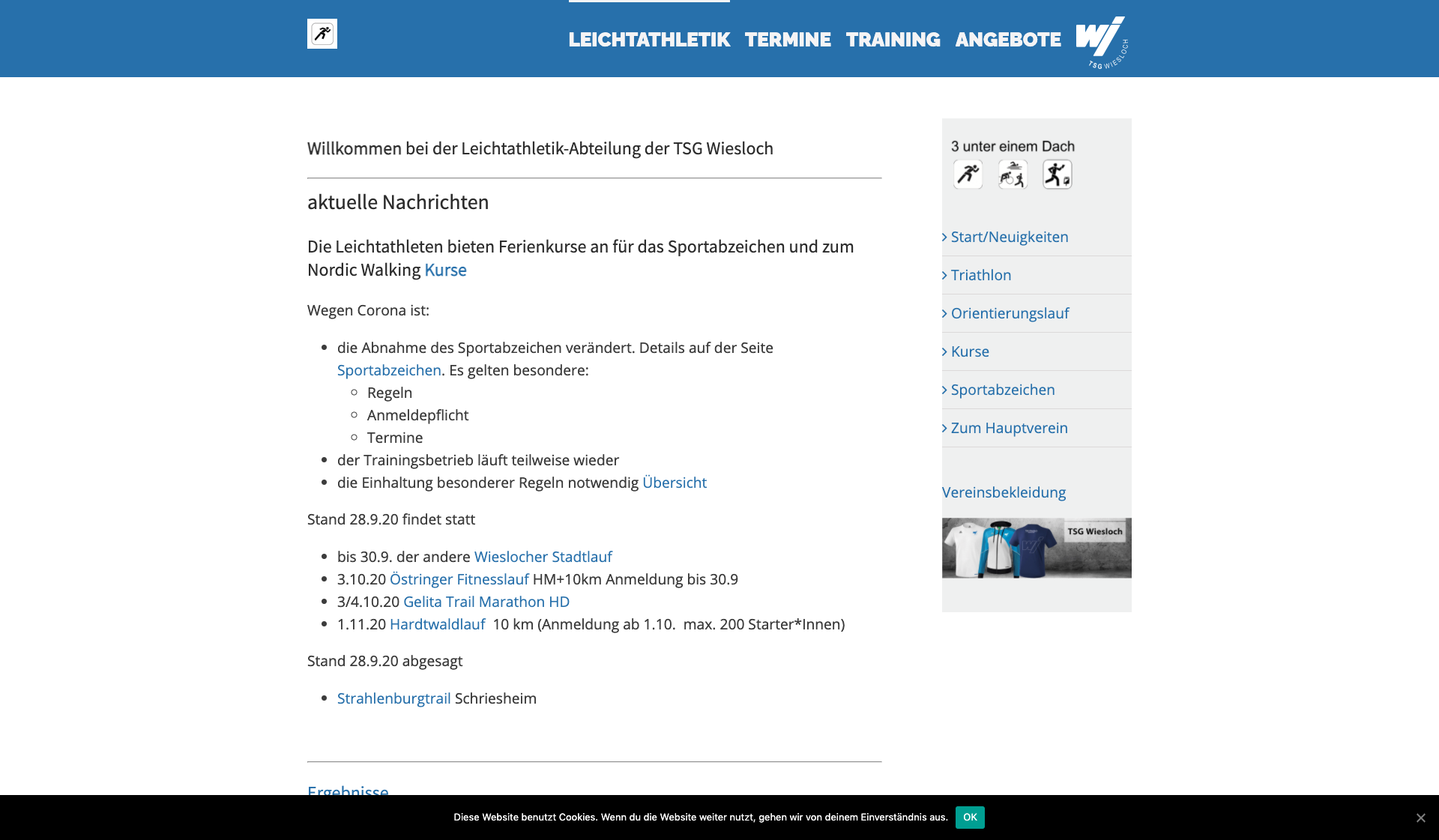 Eckdaten des Vereins TSG Wiesloch