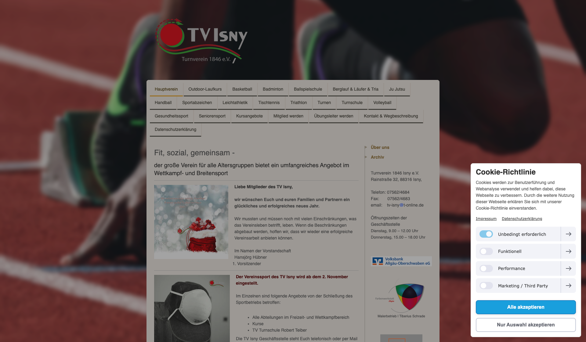 Eckdaten des Vereins TV 1846 Isny